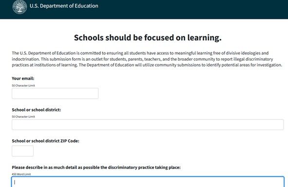 “End-DEI” Portal Created to Encourage Whistleblowers in Schools